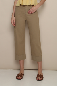 Sulla Cuffed Smart Pants Khaki