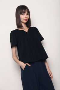 Summer Story Tie Top Black