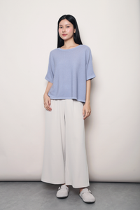 Sunday Best Boxy Knit Top Powder Blue