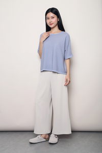 Sunday Best Boxy Knit Top Powder Blue
