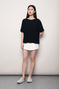 Sunday Best Boxy Knit Top Black