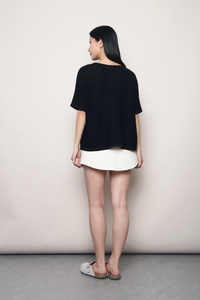 Sunday Best Boxy Knit Top Black