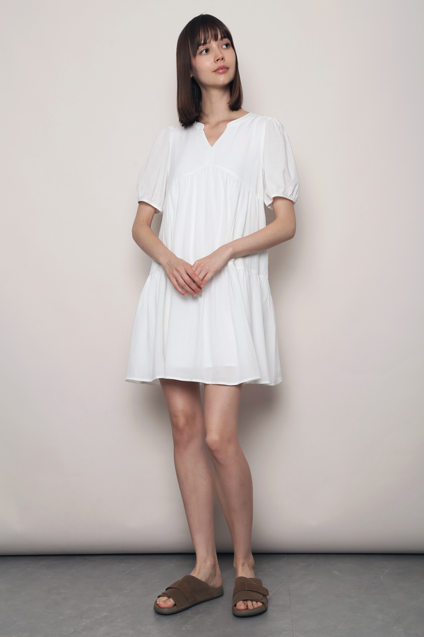 Sundown Babydoll Dress White