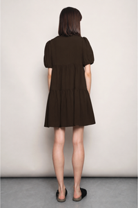 Sundown Babydoll Dress Olive Brown (Backorder)