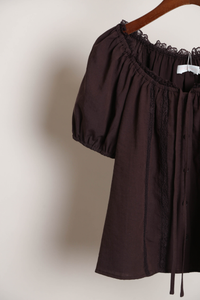 Sweet Talk Lace Top Brown
