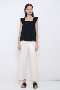 Sweet Pea Flutter Top Black