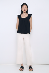 Sweet Pea Flutter Top Black