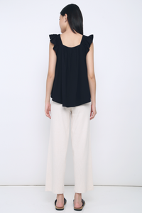 Sweet Pea Flutter Top Black