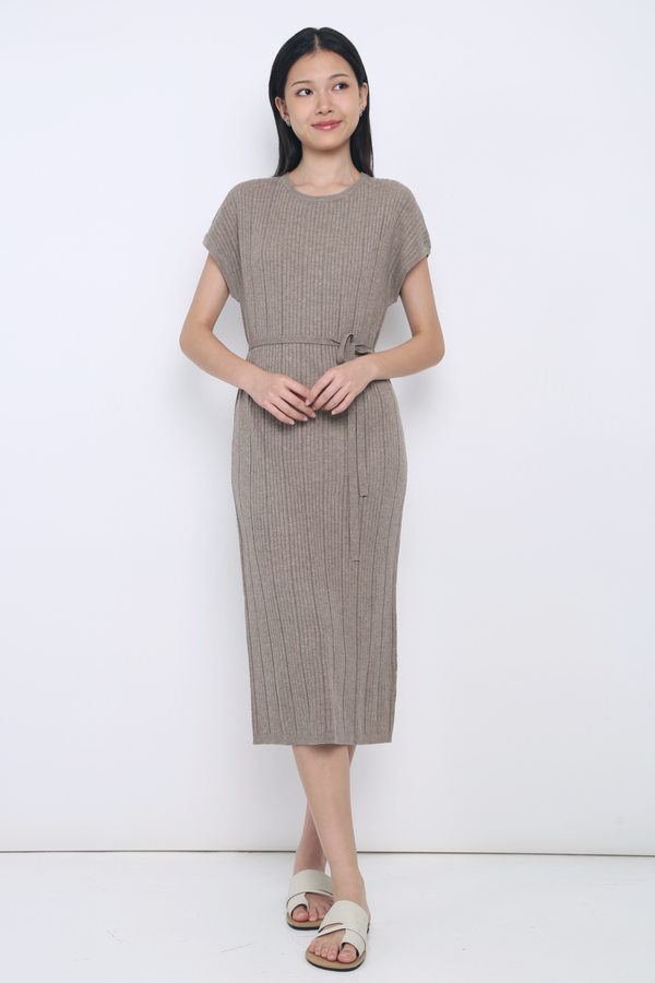 Luca V2 Knit Midi Dress Taupe