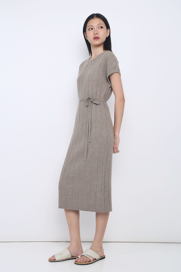 Luca V2 Knit Midi Dress Taupe