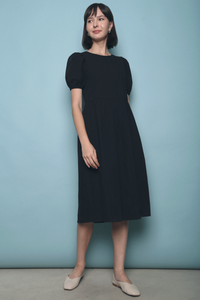 Theo Basic Midi Dress Black