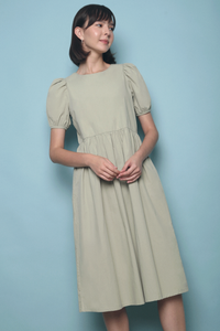 Theo Basic Midi Dress Matcha