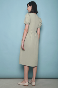 Theo Basic Midi Dress Matcha