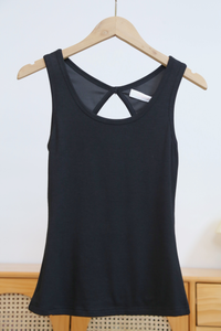 Tria Ribbed Tank Top Black (Backorder)
