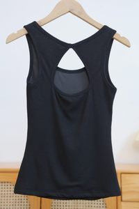Tria Ribbed Tank Top Black (Backorder)
