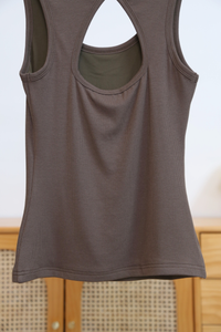Tria Ribbed Tank Top Chestnut Brown (Backorder)