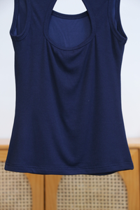 Tria Ribbed Tank Top Navy (Backorder)