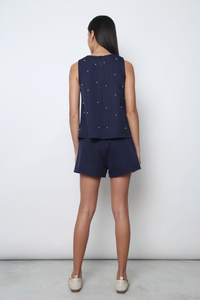 Twilight Pearl Top Navy