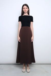 Unwind Boat Neck Mochie Tee Black