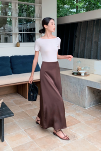 Unwind Boat Neck Mochie Tee Oat