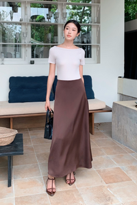 Unwind Boat Neck Mochie Tee Oat