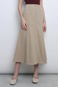 Valmont Fishtail Flare Skirt Sand