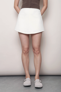 Wear Anywhere Curved Hem Skorts Ivory (Restock)