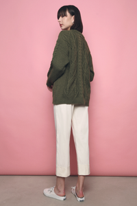 Welly Oversized Knit Tunic Olive