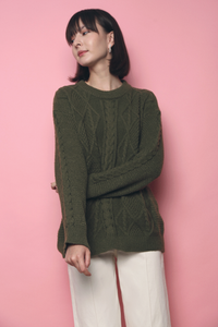Welly Oversized Knit Tunic Olive