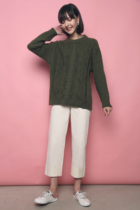 Welly Oversized Knit Tunic Olive