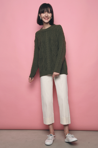 Welly Oversized Knit Tunic Olive