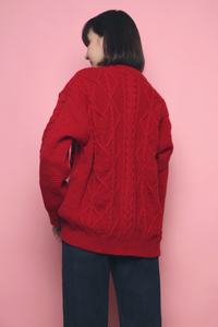 Welly Oversized Knit Tunic Red
