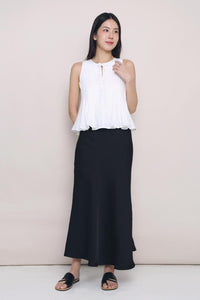 Better Pleats Sleeveless Blouse White (Preorder)
