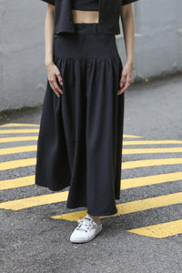 Riviera Drop Waist Maxi Skirt Black