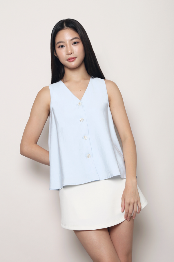 Windsor V2 Button Down Swing Top Powder Blue