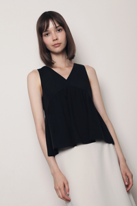With Love Sleeveless Blouse Black (Backorder)