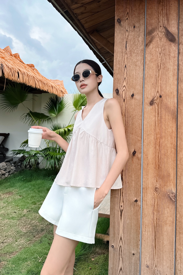 With Love Sleeveless Blouse Powder Pink (Backorder)