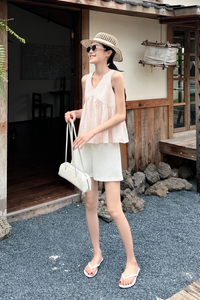 With Love Sleeveless Blouse Powder Pink (Backorder)