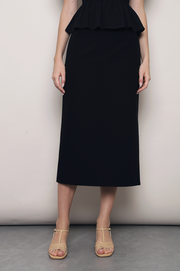 Work to Wine Midi Skirt Black (Restock)