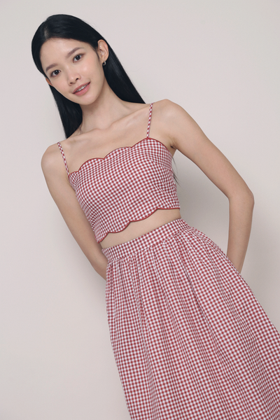 Yarra 2-Piece Gingham Set Red – Hollyhoque