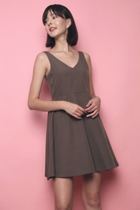 Yoli Fit & Flare Dress Taupe