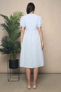 Zealia Panel Midi Dress Sky