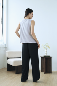 Airelle Sleeveless Linen Blouse Lilac