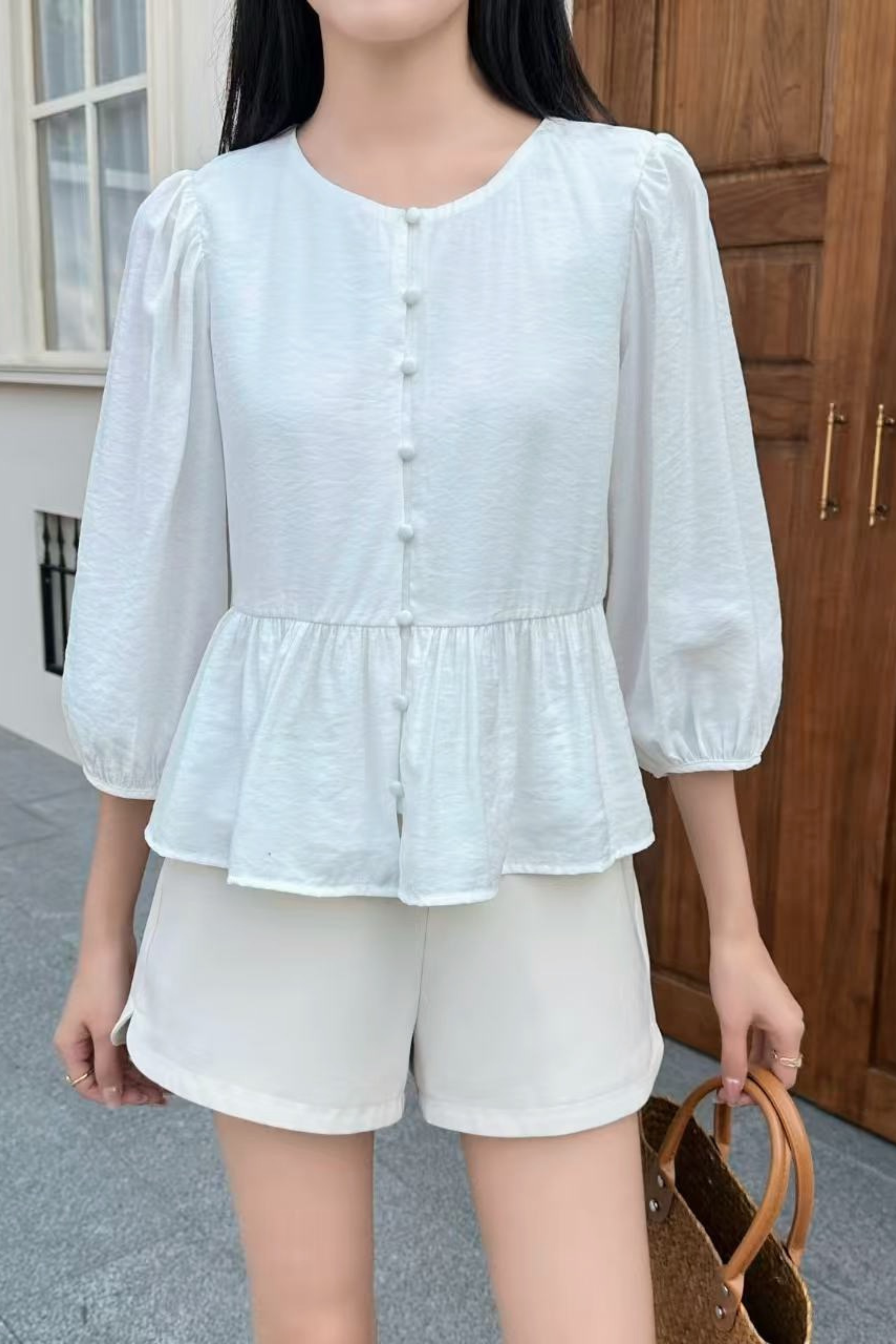 Aire Babydoll Top White  (Backorder)