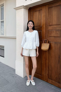 Aire Babydoll Top White  (Backorder)