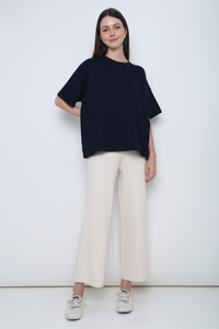 All In Knit Slacks Cream