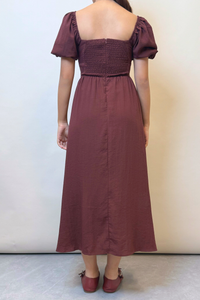 Annelise Princess Core Midaxi Dress Burgundy