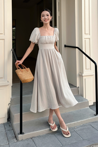 Annelise Princess Core Midaxi Dress Linen