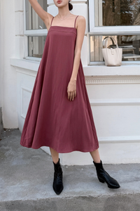 Ashbourne Strappy Tent Dress Red