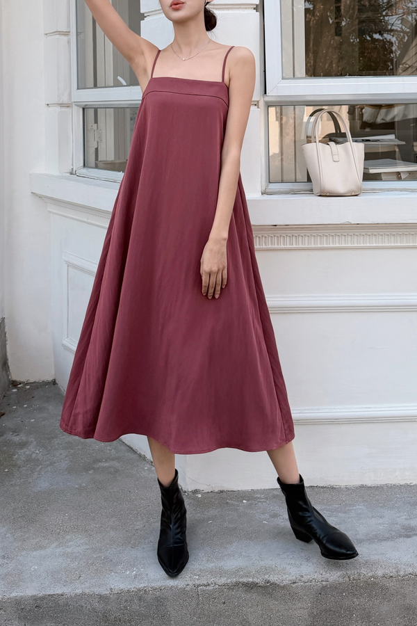 Ashbourne Strappy Tent Dress Red